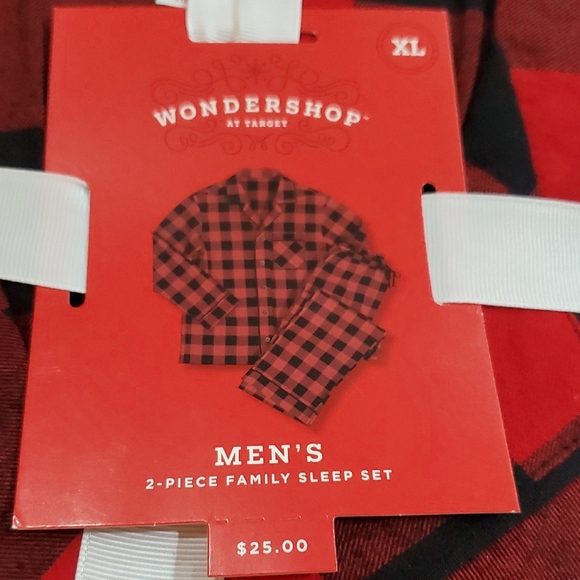 Mens 2pc set Wondershop Red and Black Buffalo check pajama set - Picture 5 of 6
